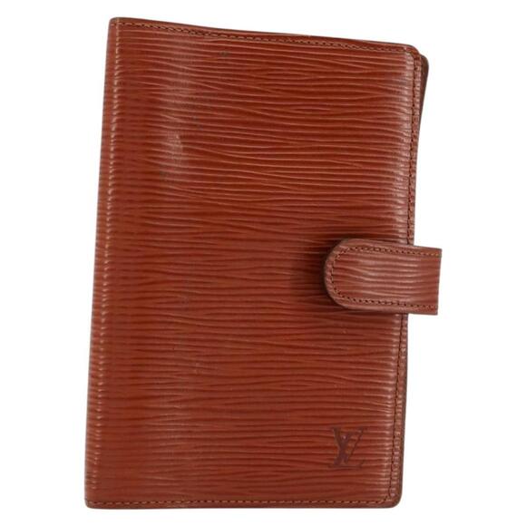 LOUIS VUITTON Epi Agenda PM Day Planner Cover Brown R20053 LV Auth 153407